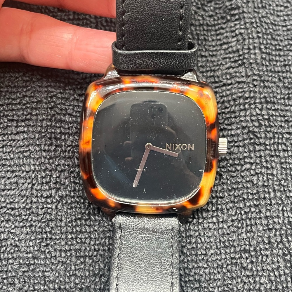 Nixon Black and Tortoise Shell Watch